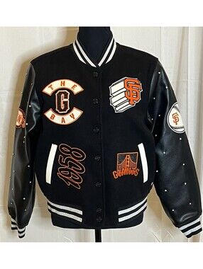2026 WEAR Erin Andrews Anthropologie SF Giants Varsity Jacket NWOT Women Medium